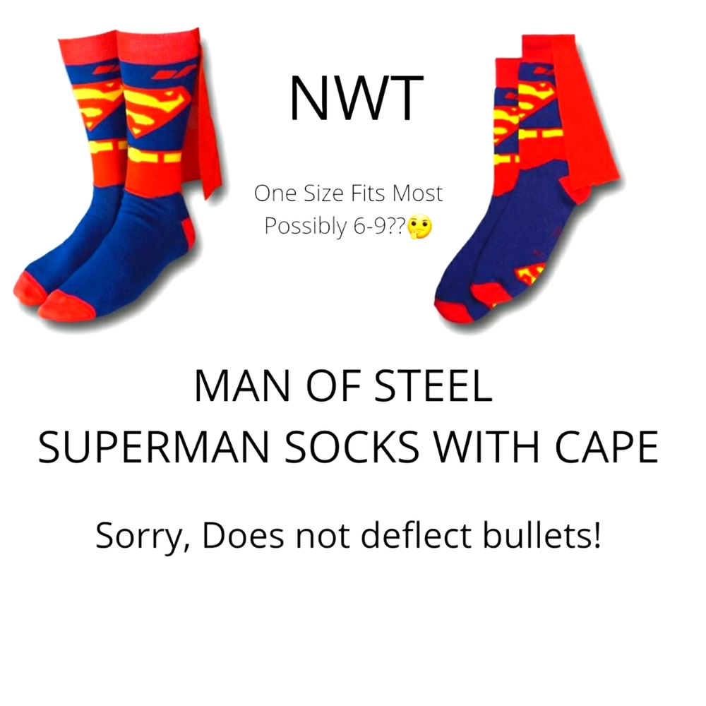 🔥🦸‍♂️NWT-SUPERMAN SOCKS🦸‍♂️